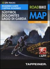 Sudtirol, Dolomites, Lago di Garda. Roadbike map