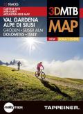 Cartina MTB. Val Gerdena-Alpe di Siusi. 3DMTB map 1:25.000. Ediz. italiana, inglese e tedesca