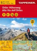 3D-Wanderkarte Ortler-Höhenweg 1:25.000. Ediz. tedesca, italiana e inglese