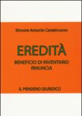 Eredità. Beneficio di inventario. Rinuncia