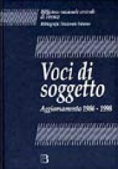 Voci di soggetto. Aggiornamento 1986-1998