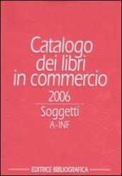 Catalogo dei libri in commercio 2006. Soggetti