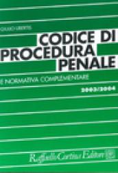 Codice di procedura penale e normativa complementare