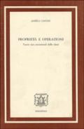 Proprietà e operazioni. Teorie non estensionali delle classi
