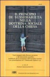 Il principio di sussidiarietà nella dottrina sociale della Chiesa dalla Rerum novarum alla Centesimus annus