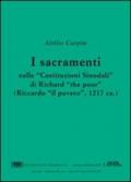 I sacramenti nelle «Costituzioni sinodali» di Richard «The Poor» (Riccardo «Il Povero») (1217)
