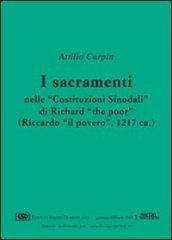 I sacramenti nelle «Costituzioni sinodali» di Richard «The Poor» (Riccardo «Il Povero») (1217)