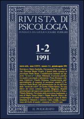Rivista di psicologia (1991) vol. 1-2. Gennaio-agosto