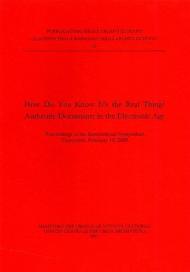 How do you know it's the real thing? Authentic documents in the electronic age. Proceedings of the International symposium (Vancouver, 2000). Ediz. italiana e ingles