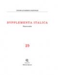 Supplementa italica. Nuova serie. 29.