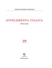 Supplementa italica. Nuova serie. 29.