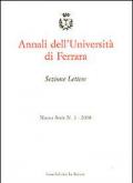 Annali dell'Università di Ferrara. Sezione lettere