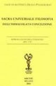 Sacra universale filosofia dell'Immacolata Concezione