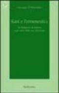 Kant e l'ermeneutica. La religione kantiana e gli inizi della sua recezione