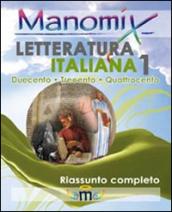 Manomix di letteratura italiana. Riassunto completo. 1.