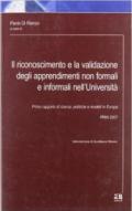 Il riconoscimento e la validazione degli apprendimenti non formali e informali nell'università