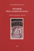 Pensieri per i giorni di festa. Omelie domenicali. Anno B