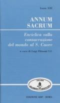 Annum sacrum. Enciclica sulla consacrazione del mondo al S. Cuore