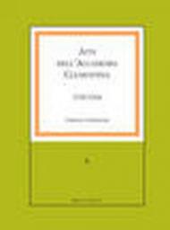 Atti dell'Accademia Clementina. Vol. 1: 1710-1764. Verbali consiliari.