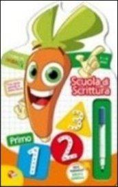 Scuola scrittura. Sagomato, numeri e forme. Impara i numeri con Carotina! Con gadget