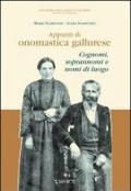 Appunti di onomastica gallurese. Cognomi, soprannomi e nomi di luogo