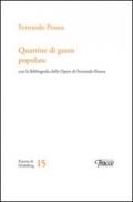 Quartine di gusto popolare. Con la bibliografia delle opere di Fernando Pessoa