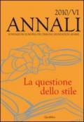 Annali della Fondazione Europea del Disegno (Fondation Adami) (2010). 6.La questione dello stile