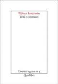 Walter Benjamin. Testi e commenti