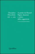 Discipline filosofiche (2015). 2.A partire da Husserl. Figure, funzioni e critica della soggettività