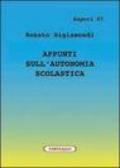 Appunti sull'autonomia scolastica