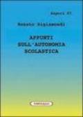 Appunti sull'autonomia scolastica