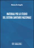 Materiali per lo studio del sistema sanitario nazionale