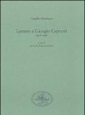 Lettere a Giorgio Caproni (1956-1967)