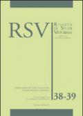 RSV. Rivista di studi vittoriani vol. 38-39. Ediz. inglese