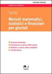 Metodi matematici, statistici e finanziari per giuristi