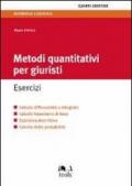 Metodi quantitativi per giuristi. Esercizi