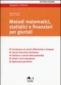 Metodi matematici, statistici e finanziari per giuristi