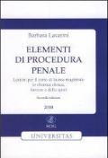 Elementi di procedura penale. Lezioni per il corso di laurea magistrale in chimica clinica, forense e dello sport