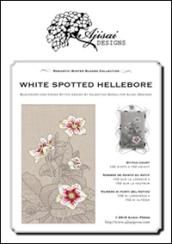 White spotted hellebore. Cross stitch blackwork design. Ediz. italiana, inglese e francese