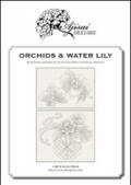 Orchids & water lily. A blackwork designs