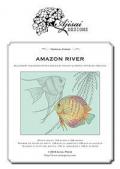 Amazon River. Blackwork and Cross Stitch Design by Valentina Sardu for Ajisai Designs