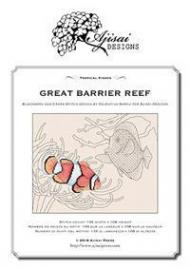 Great Barrier Reef. Blackwork and Cross Stitch Design by Valentina Sardu for Aljisai Designs