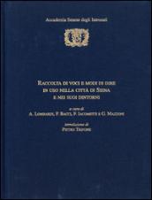 Raccolta di voci e modi di dire in uso nella città di Siena e nei suoi dintorni