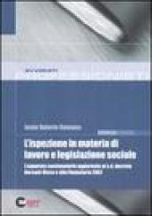 L'ispezione in materia di lavoro e legislazione sociale