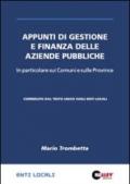 Appunti di gestione e finanza delle aziende pubbliche