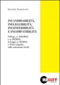 Incandidabilità, ineleggibilità, inconferibilità, e incompatibilità