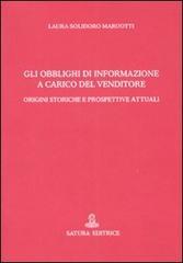 Gli obblighi di informazione a carico del venditore. Origini storiche e prospettive attuali