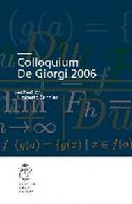 Colloquium De Giorgi 2006