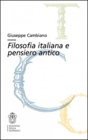 Filosofia italiana e pensiero antico