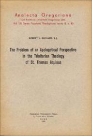 The problem of an apologetical perspective in the Trinitarian theology of st. Thomas Aquinas